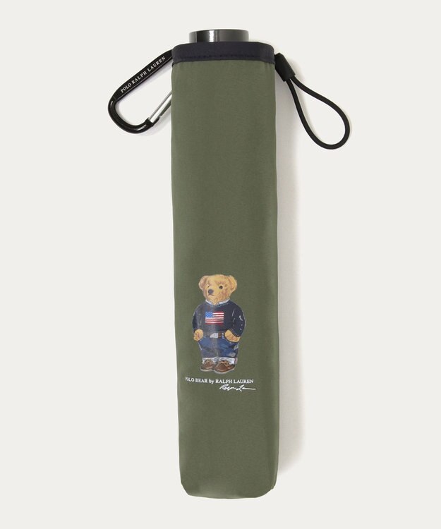 MOONBAT 【WEB限定】POLO RALPH LAUREN(ポロ ラルフローレン)FLAG BEAR 雨傘 折りたたみ傘 ユニセックス オリーブグリーン