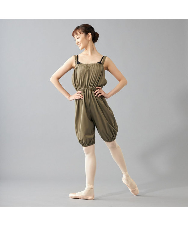 Chacott ストレッチスキンサウナワンピース カーキ