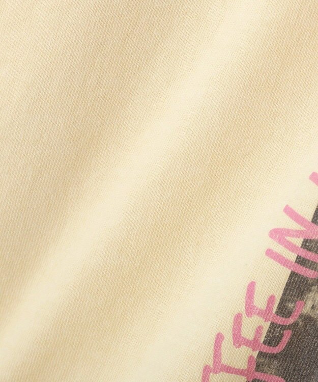 earth music&ecology 異素材ドッキンググラフィックTシャツ Ivory