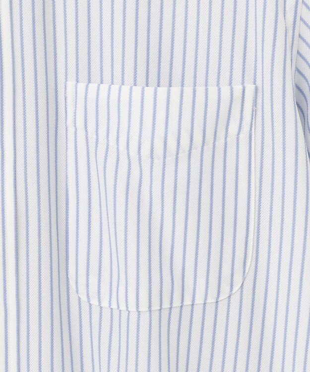 J.PRESS MEN 【J.PRESS PLUS】カノコインレイストライプパッチポケット シャツ/B.D. サックスブルー系1
