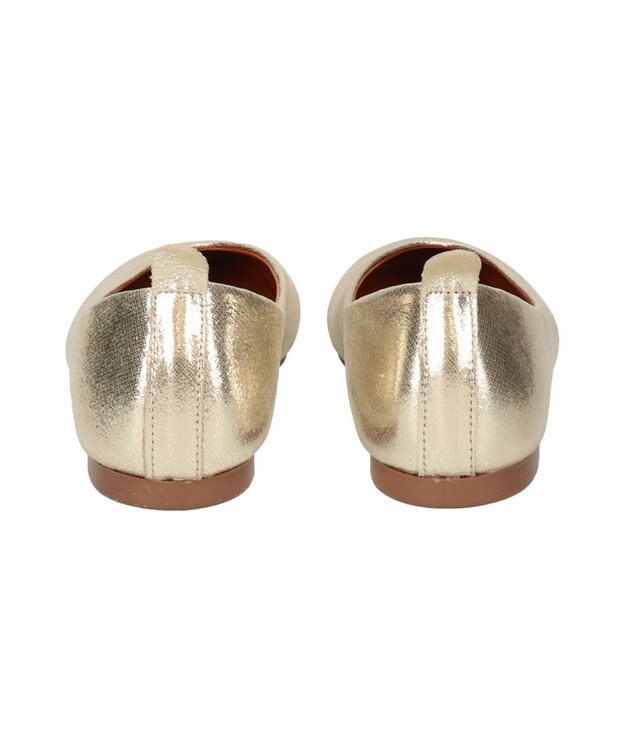 INTER-CHAUSSURES 【FABIO RUSCONI】ソフトスクエアトウVカットバレエシューズ ゴールド