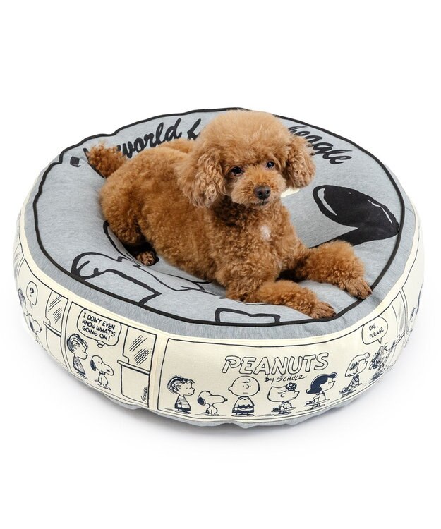 PET PARADISE スヌーピー クッション  M（60cm） 《ハッピーダンス柄》  ハッピーダンス柄