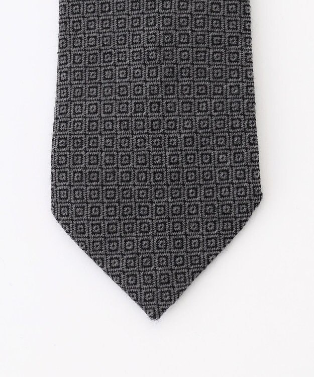 JOSEPH ABBOUD 【イタリア素材・日本製】スモールクレストジャカードネクタイ ライトグレー系7