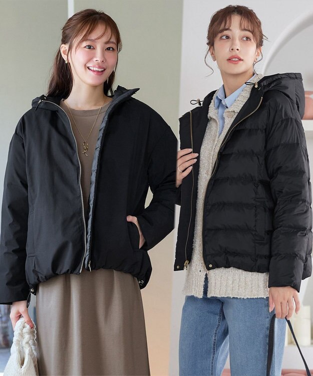 Tiaclasse リバーシブルダウンジャケット ブラック