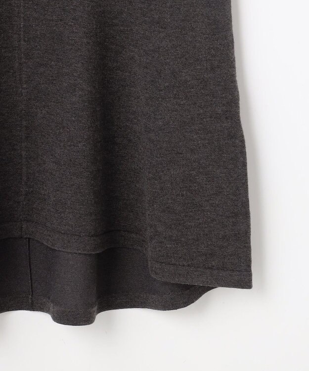 組曲 L 襟付きチュニック プルオーバー グレー系