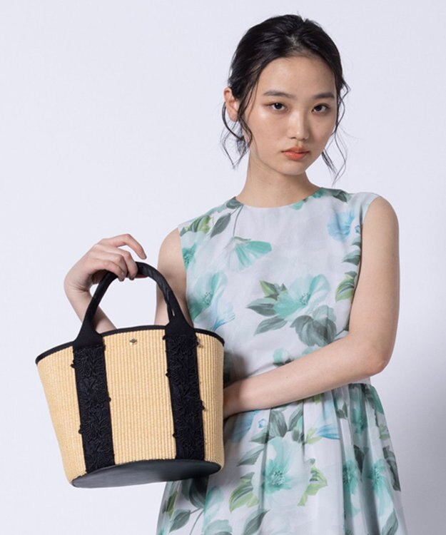 TOCCA TOUCH of LACE BASKET かごバッグ ブラック系