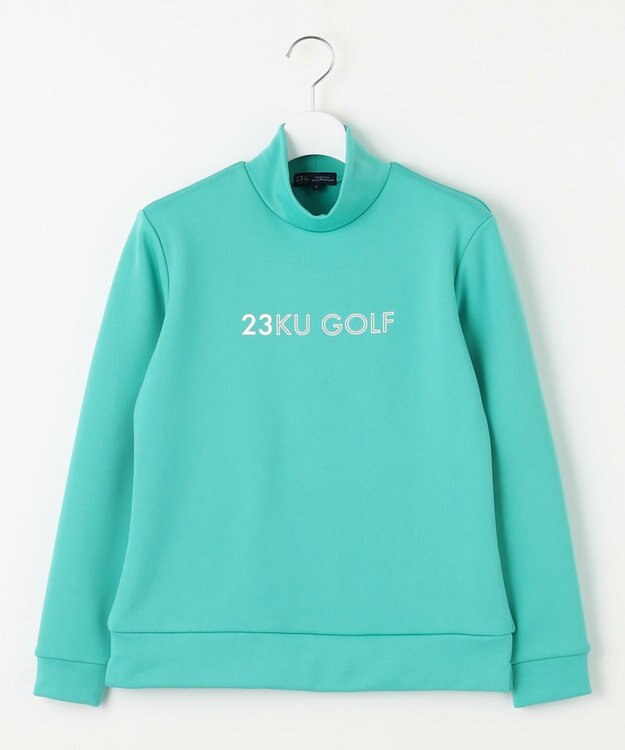 23区GOLF 冬の暖か名品トップス【WOMEN】ストレッチ 裏フリース ピーコックグリーン系