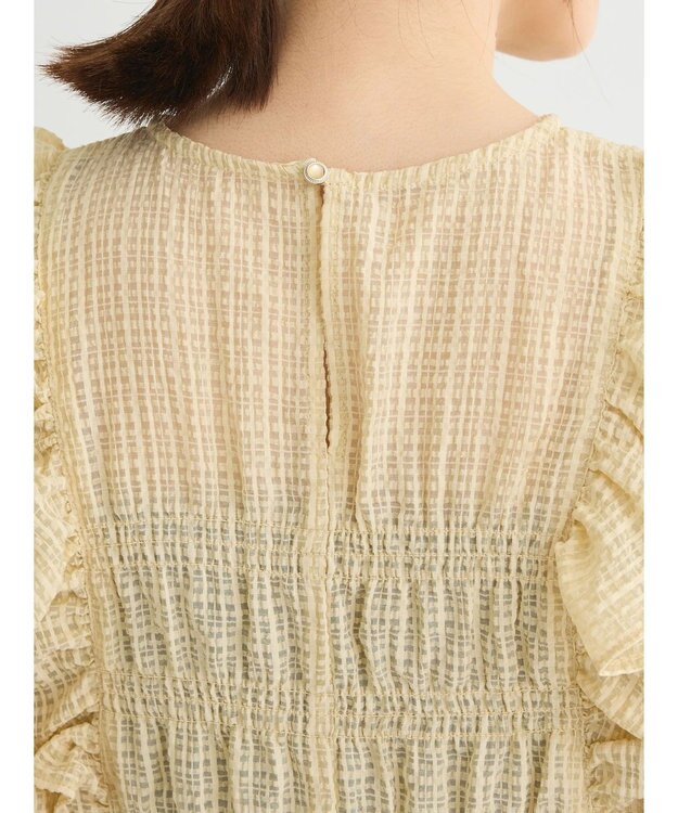 Green Parks ・ＥＬＥＮＣＡＲＥ　ＤＵＥ　シャドーチェックブラウス Yellow