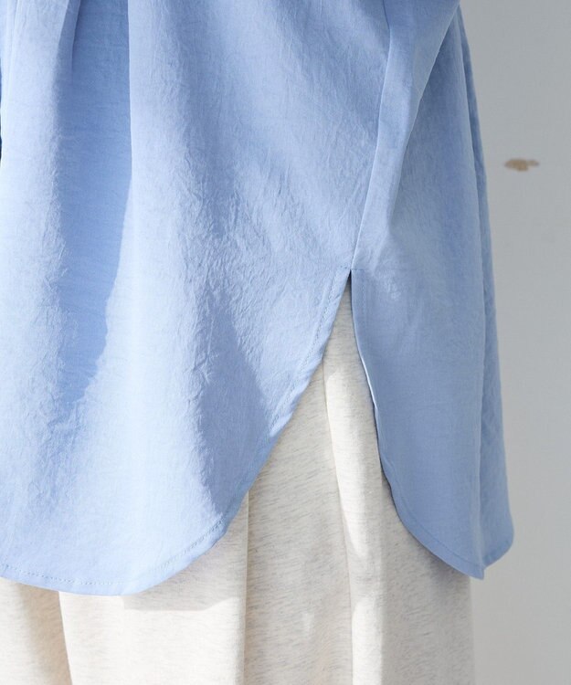 Green Parks 【WEB限定】ドロストシャーリングウエストタックシャツⅡ Blue