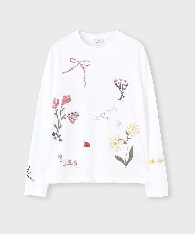 Paul Smith Daisy Chain Doodle 長袖Tシャツ ホワイト