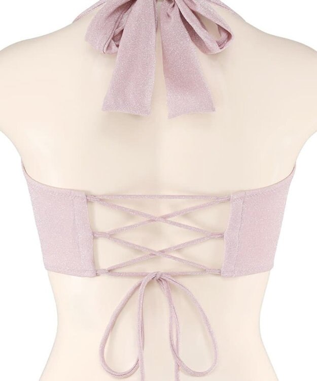 San-ai Resort（三愛水着楽園） 軽い着け心地でしっかり盛れる【楽盛り水着】　ラメギャザーワイヤー水着　9M　【San-ai Resort（サンアイリゾート）】 ピンク