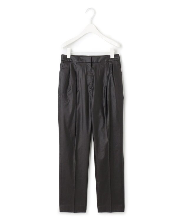 ICB 【接触冷感・洗える】エステルラミーチンツ テーパードパンツ ブラック系