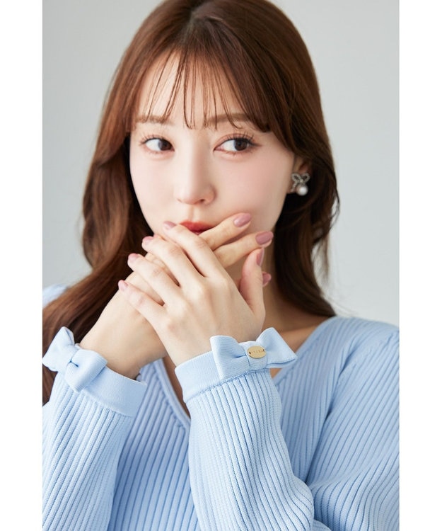 TOCCA 【洗える！】ROSY FUTURE ニットドレス スカイブルー系