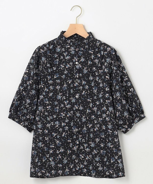 組曲 S フラワードットプリント ブラウス ブラック系5