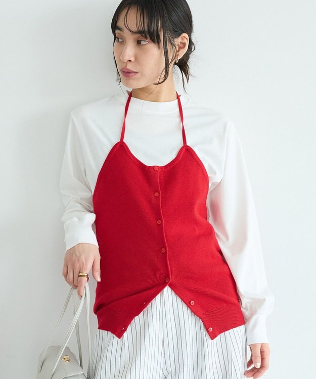 CRAFT STANDARD BOUTIQUE ホルターネックニットベスト Red