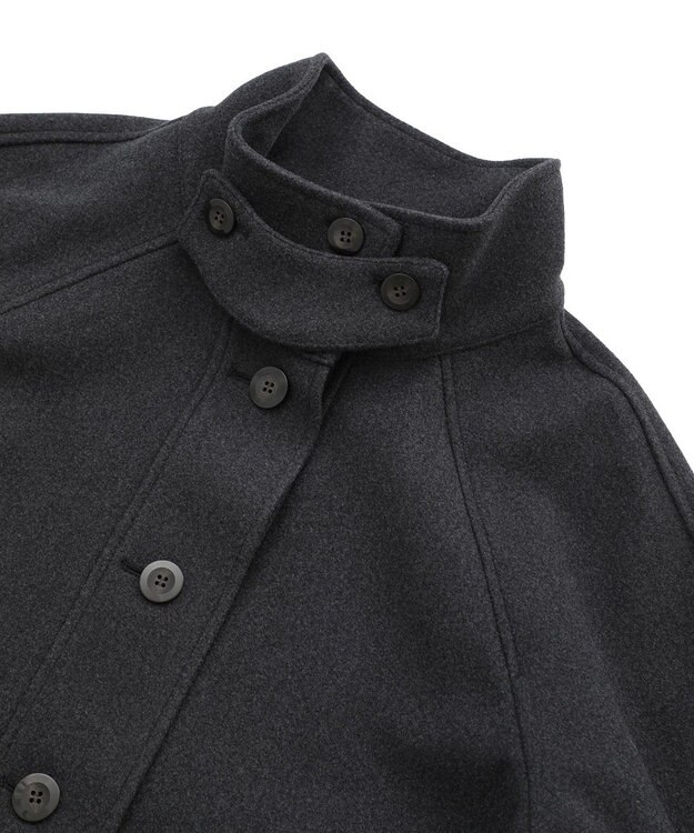 CRAFT STANDARD BOUTIQUE スタンドカラーメルトンショートコート Charcoal Gray