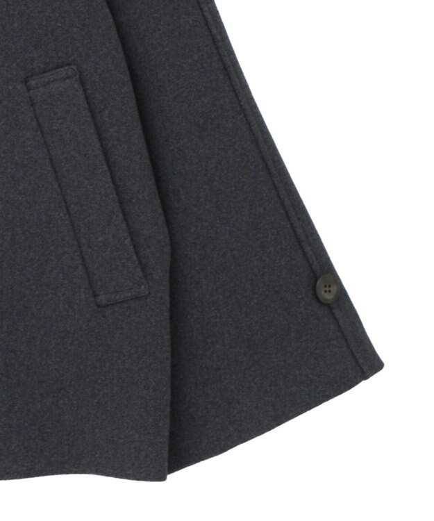 CRAFT STANDARD BOUTIQUE スタンドカラーメルトンショートコート Charcoal Gray