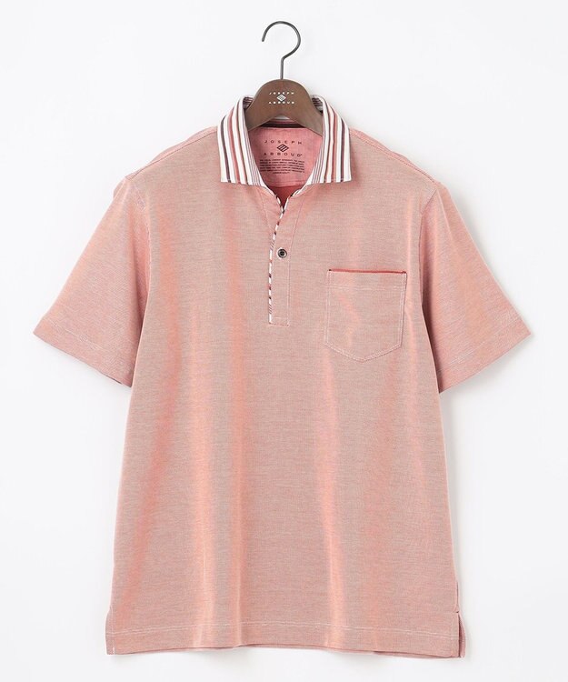 JOSEPH ABBOUD 【キングサイズ・カラー豊富】人気！オーガニックコットン使用 ダディポロシャツ レッド系