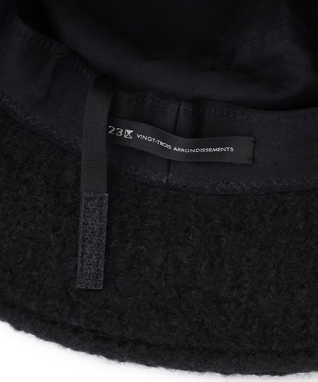 23区 【見上愛さん着用】プードルボア バケットハット ブラック系