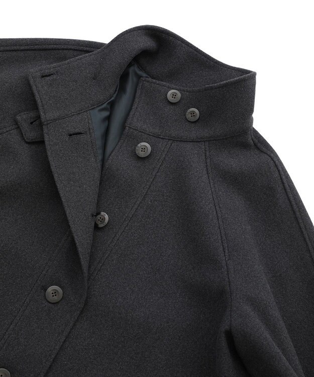 CRAFT STANDARD BOUTIQUE スタンドカラーメルトンショートコート Charcoal Gray