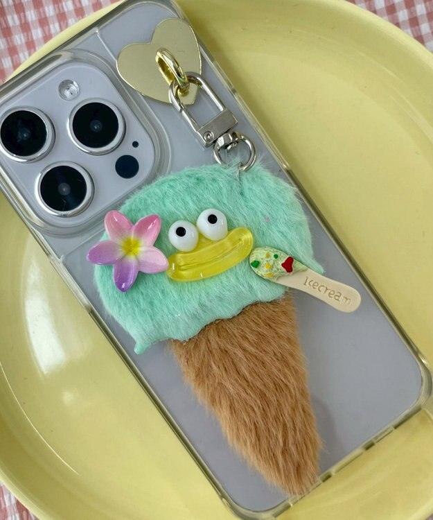 WEGO ミニデリシャスアイスクリームモンスターぬいぐるみキーホルダー グリーンその他