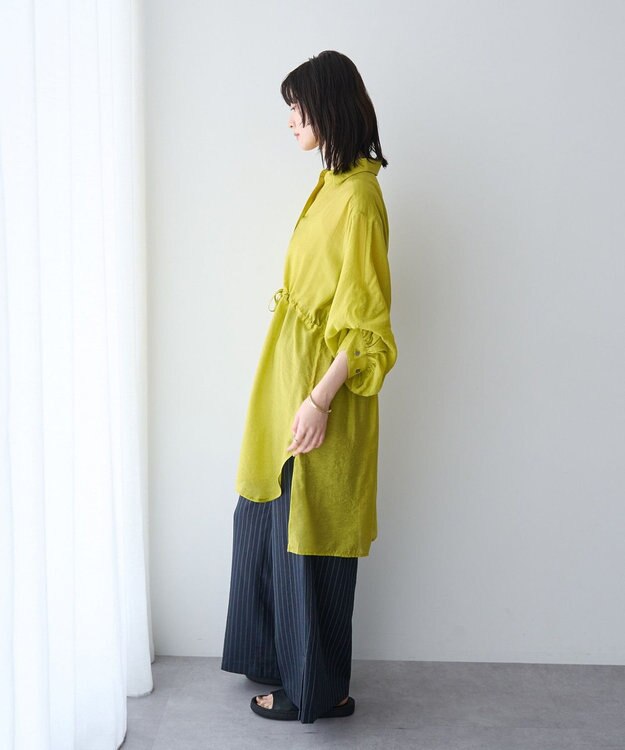 YECCA VECCA シアー2way袖バルーンチュニック Yellow