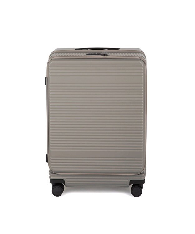 ACE BAGS & LUGGAGE ace. サルートン フロントオープンスーツケース M~Lサイズ 68～77L 05363 グレージュ