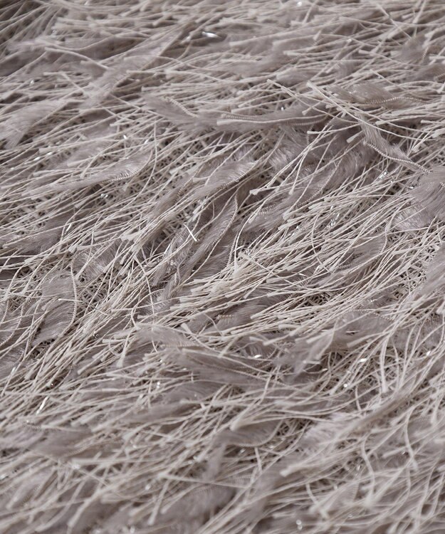 earth music&ecology ラメミックスフェザービスチェ Mocha