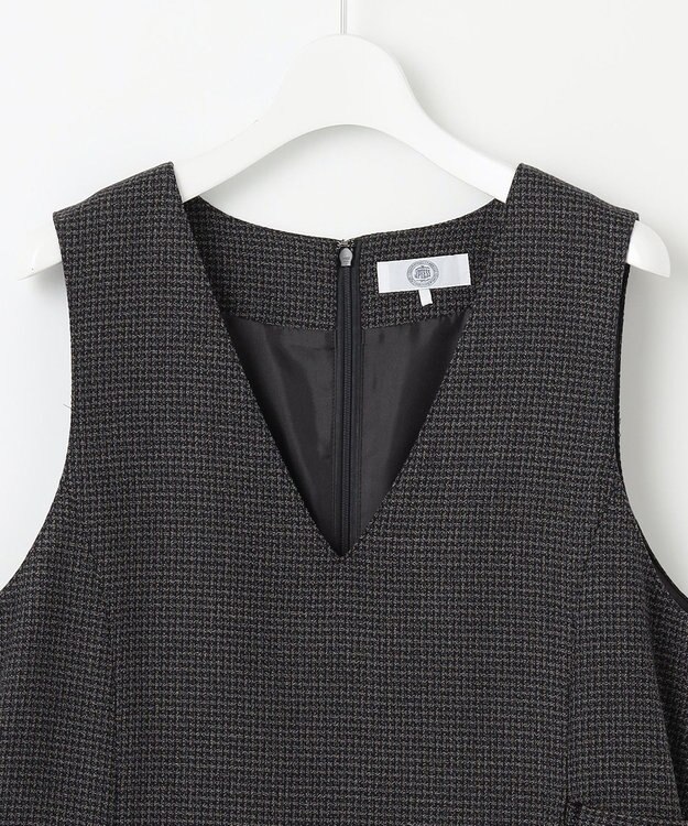 J.PRESS LADIES L T/W 杢 ライトツイード ジャンパースカート ネイビー系3