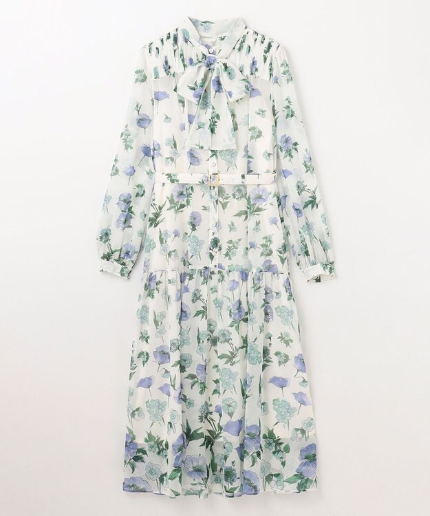 GRACE CONTINENTAL グラデフラワープリントワンピース キナリ