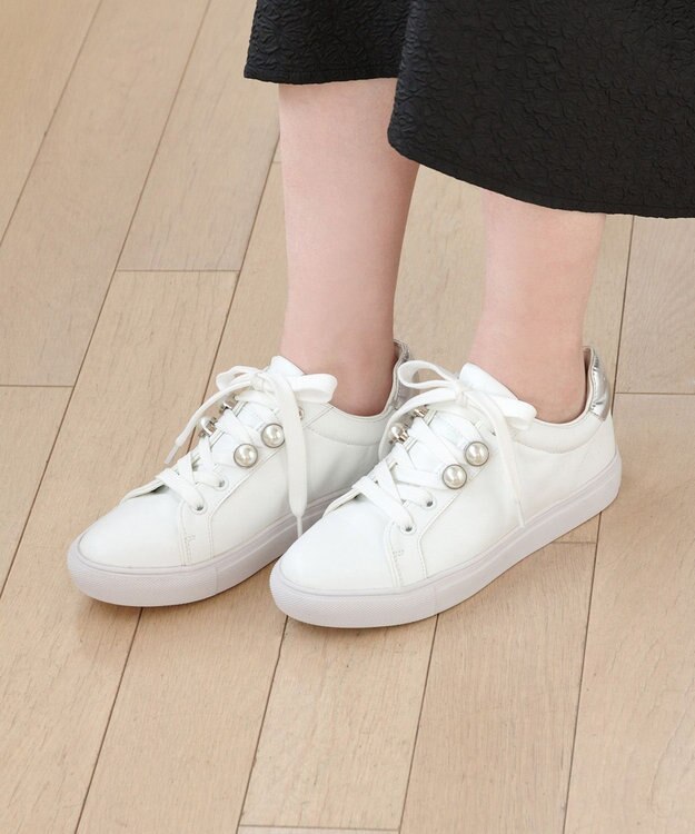 TOCCA 【晴雨兼用】PEARL POINT RAIN SNEAKERS スニーカー アイボリー系