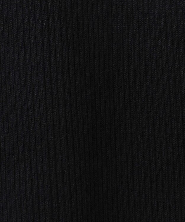 ANY SIS S 【全方位 好印象】シャツコンビリブニット ワンピース ブラック