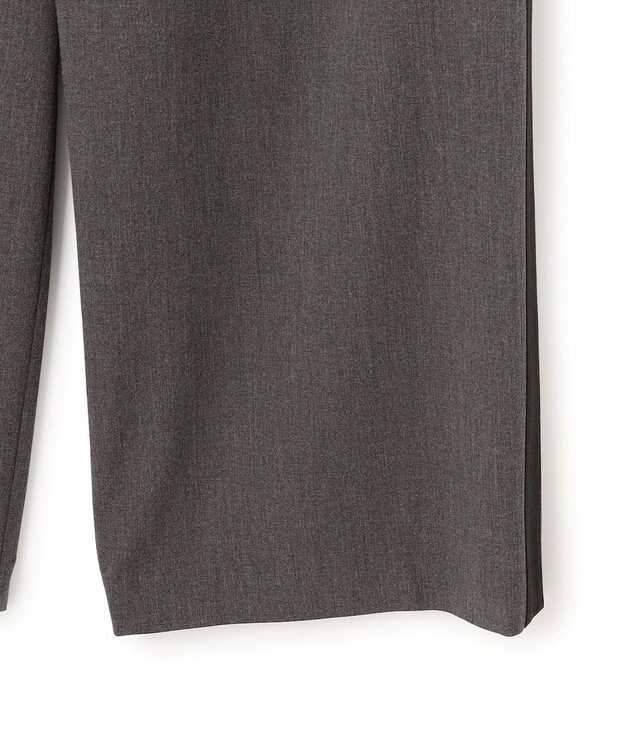 UNFILO 【セットアップ着用可】マイビューティ 側章ワイドパンツ チャコール