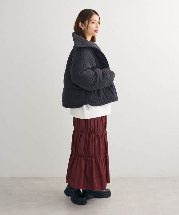 Green Parks ・ｓｗｉｎｇ　ｂｙ　コーデュロイスタンドブルゾン Charcoal Gray