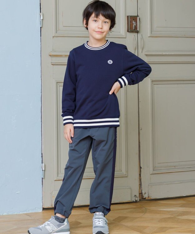 J.PRESS KIDS 【100-130cm】BICOLOR LINE COMBI トレーナー ネイビー系