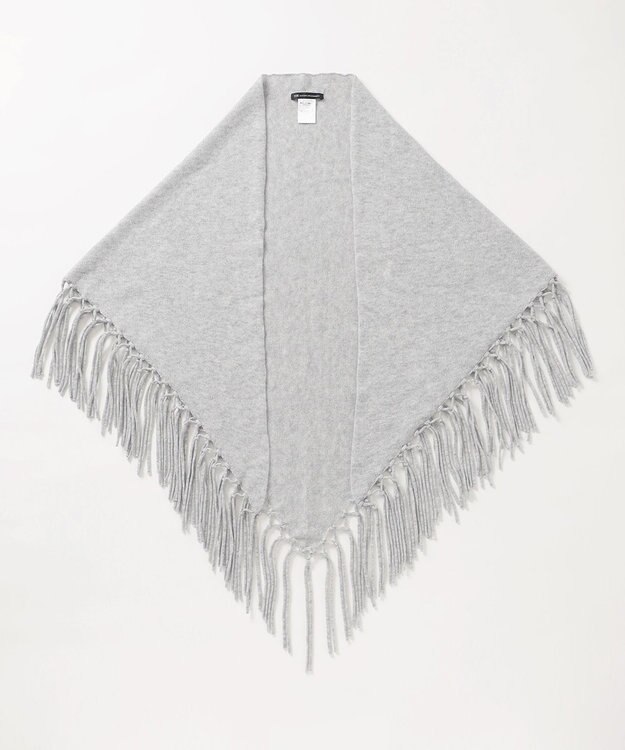 23区 ウールカシミヤ トライアングル ストール ライトグレー系