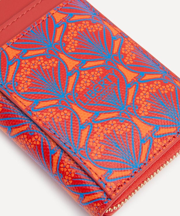 LIBERTY. アイフィス ジップド バーチカル ウォレット レッド