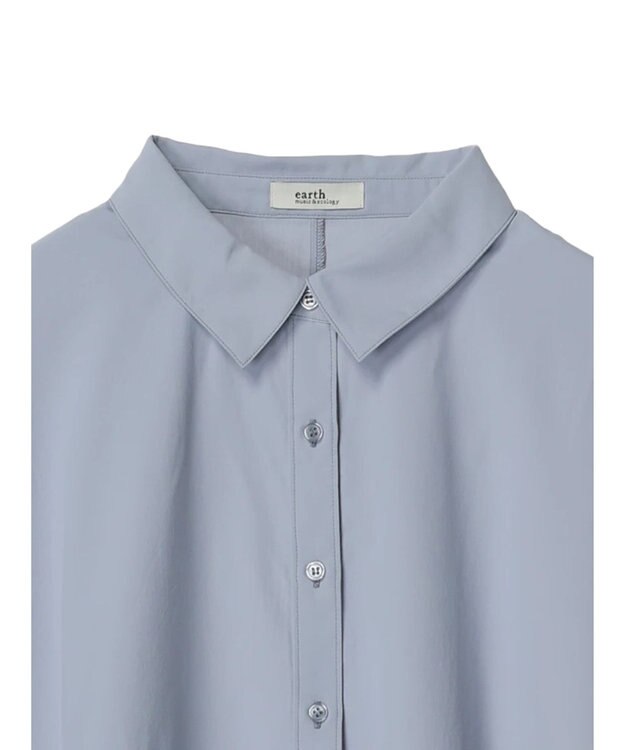 earth music&ecology アシメギャザーシャツ Sax