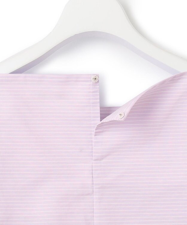 23区 【Oggi4月号掲載/洗える】CANCLINI デザインスリーブ ブラウス ラベンダーストライプ