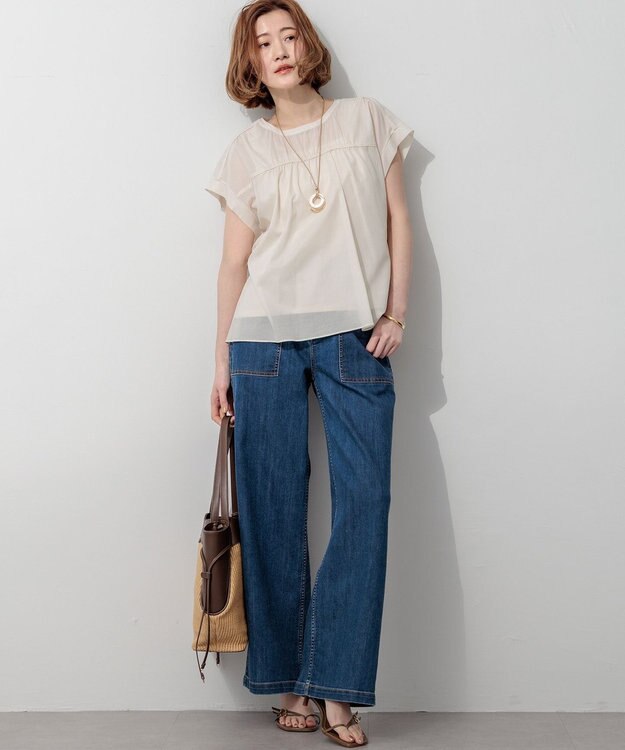 23区 リングシェル ネックレス ホワイト系