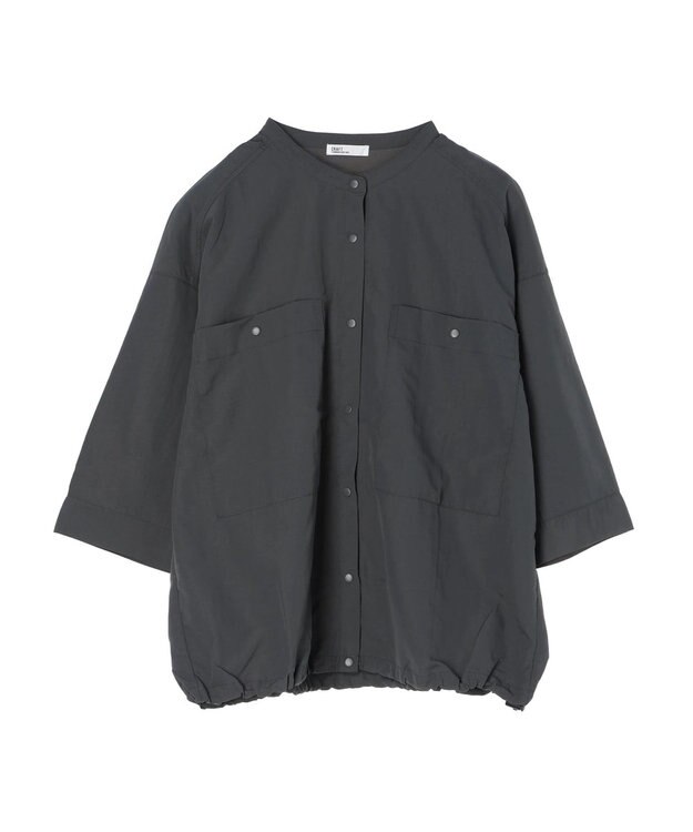 CRAFT STANDARD BOUTIQUE ＢＩＧポケットナイロンブラウス Charcoal Gray