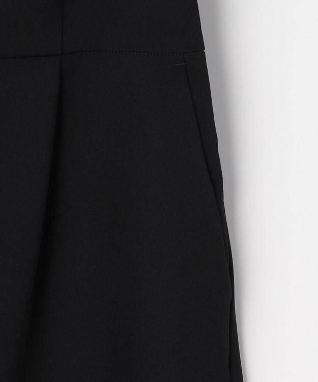 ANY SIS 【2SET】ジャガード ケープ トップス × サロペット ブラック