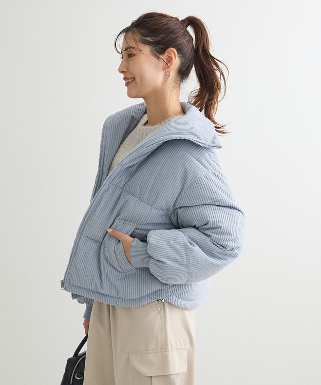 Green Parks ・ｓｗｉｎｇ　ｂｙ　コーデュロイスタンドブルゾン Gray