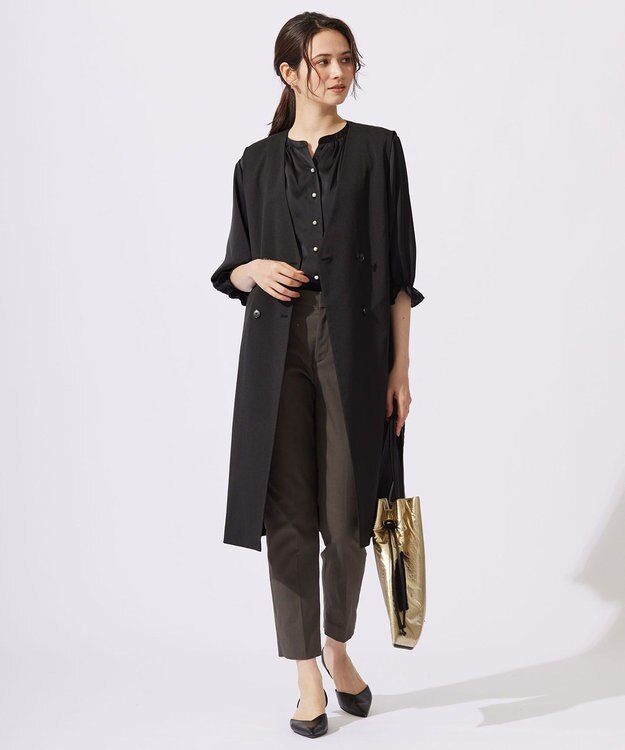 自由区 L 【カタログ掲載・洗える】テクニカルストレッチオックス ジレ ブラック