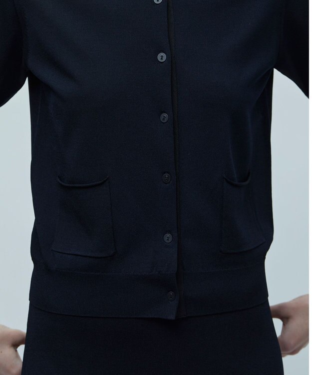 BEIGE， 【S-size】VALOIS / 半袖カーディガン Navy