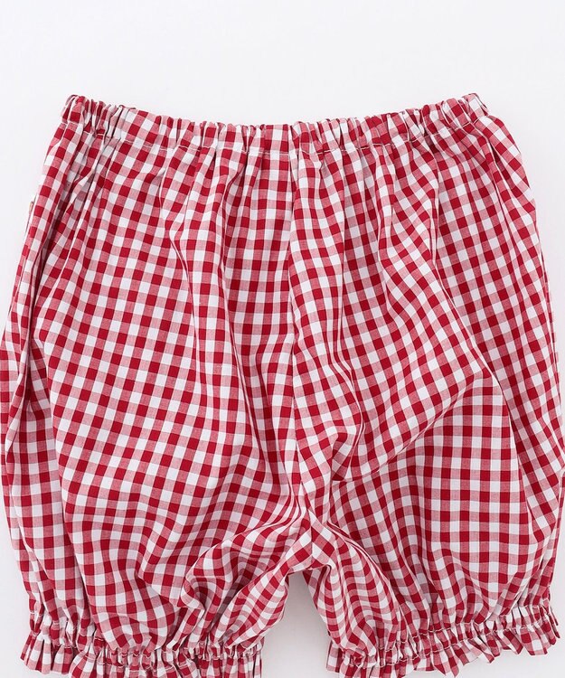 組曲 KIDS 【80-100㎝】ギンガム セットアップ レッド系3