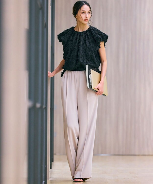 BEIGE， FRANCETTE / ジャガードトップス Black