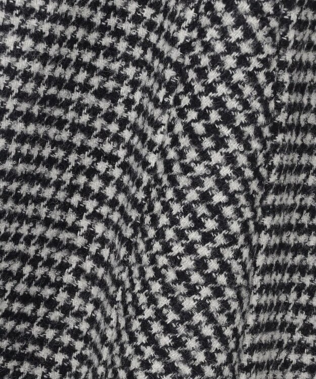 J.PRESS LADIES ウールシルク ハウンドトゥース フレア スカート モノトーン系