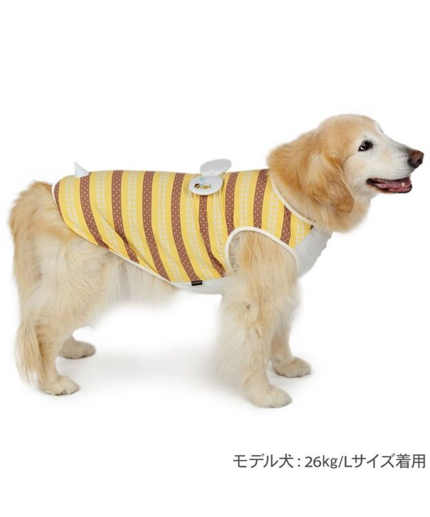 PET PARADISE ペットパラダイス エコメイド 天竺 タンクトップ 《蜂mix》 中型犬 大型犬 イエロー