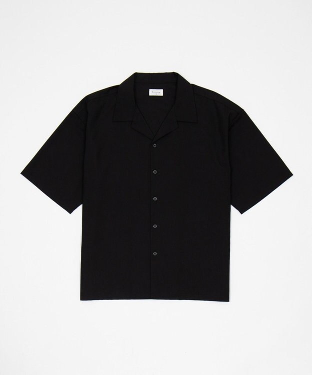 WEGO 【セットアップ対応】TRオープンカラーシャツ（SS） ブラック